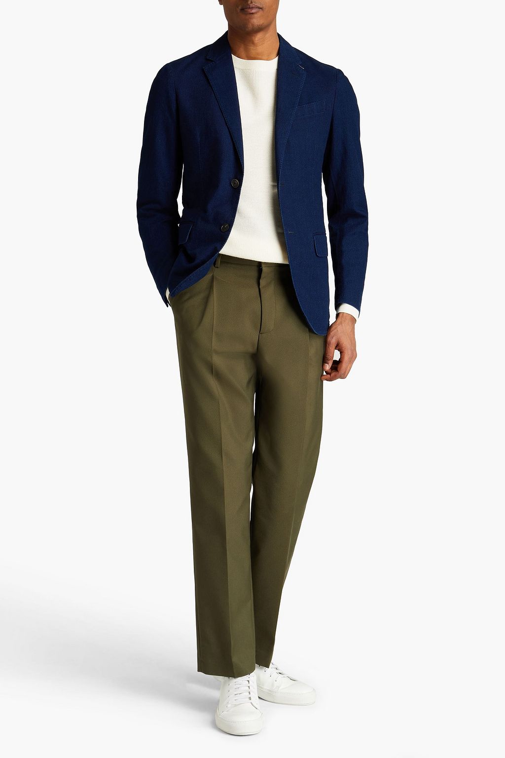 ZEGNA Cotton grain de poudre blazer