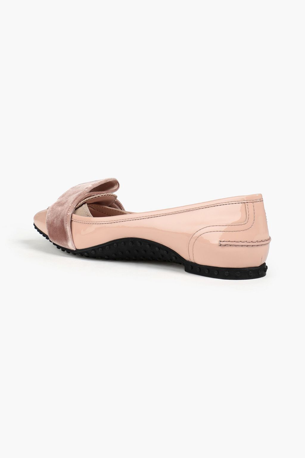 ALESSANDRO DELL'ACQUA X TOD'S Bow-embellished patent-leather point-toe flats