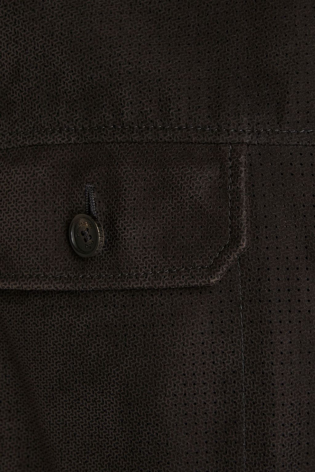 ZEGNA Perforated suede overshirt