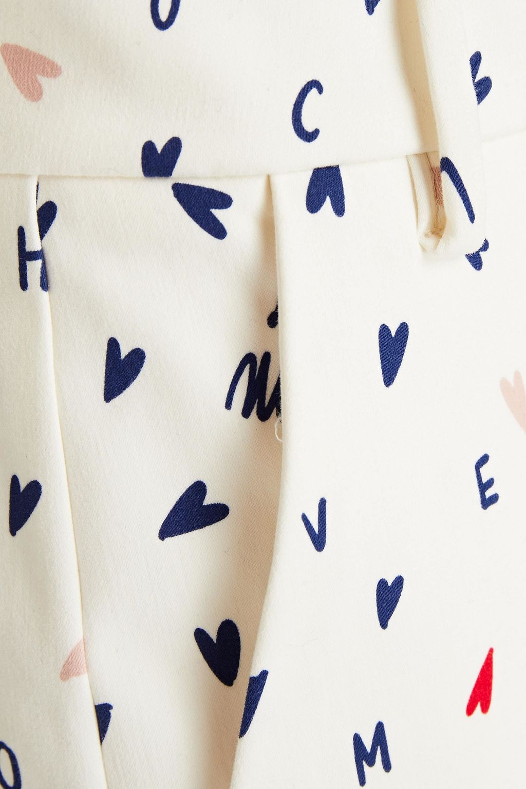 LOVE MOSCHINO Printed cotton-blend slim-leg pants