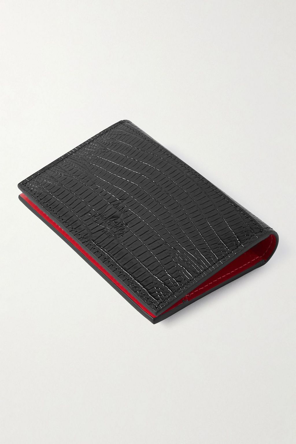 CHRISTIAN LOUBOUTIN Croc-effect leather cardholder
