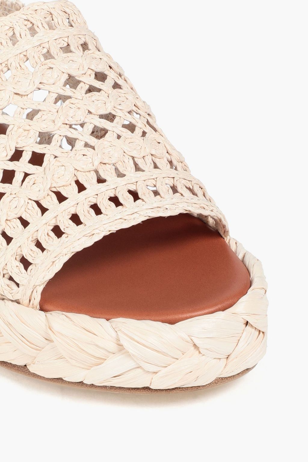 TORY BURCH Raffia platform slingback espadrilles
