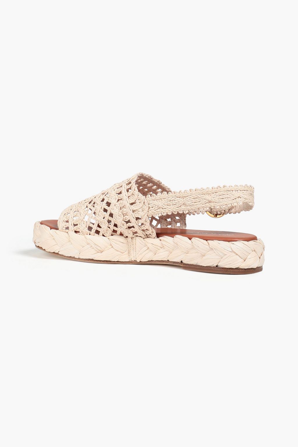 TORY BURCH Raffia platform slingback espadrilles