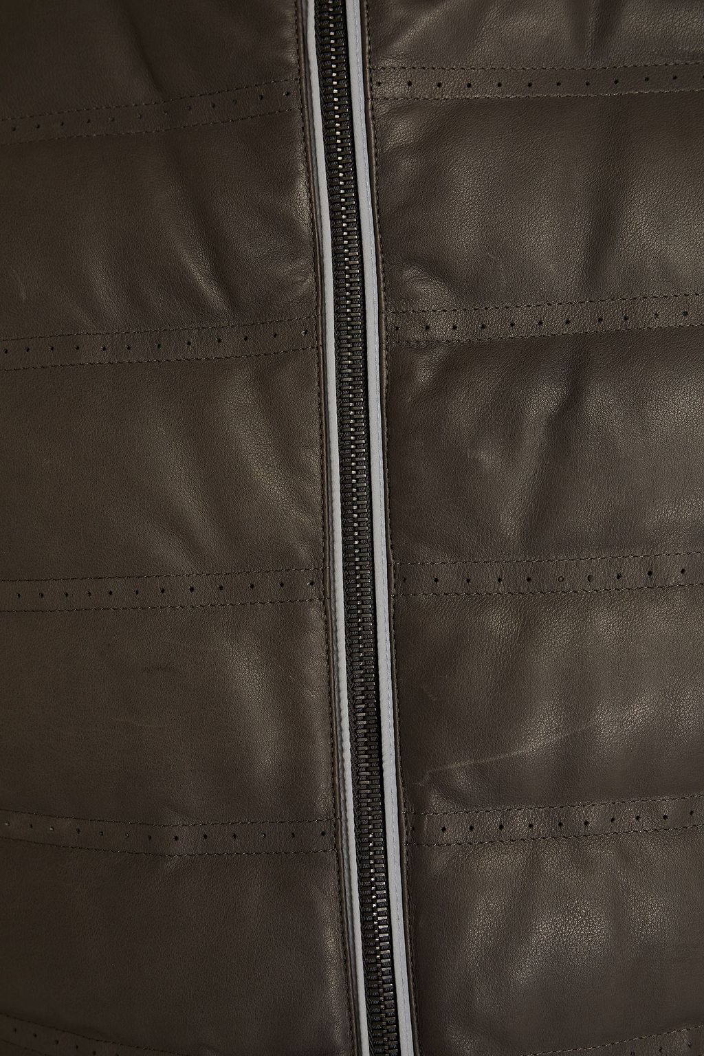ZEGNA Quilted perforated leather jacket