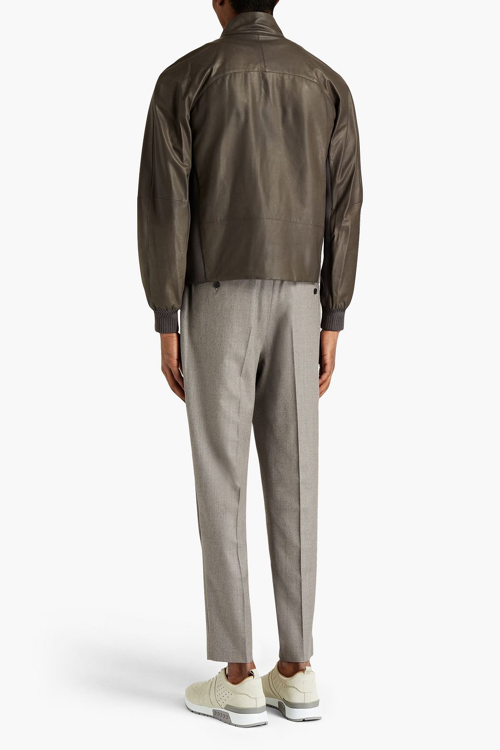 ZEGNA Quilted perforated leather jacket