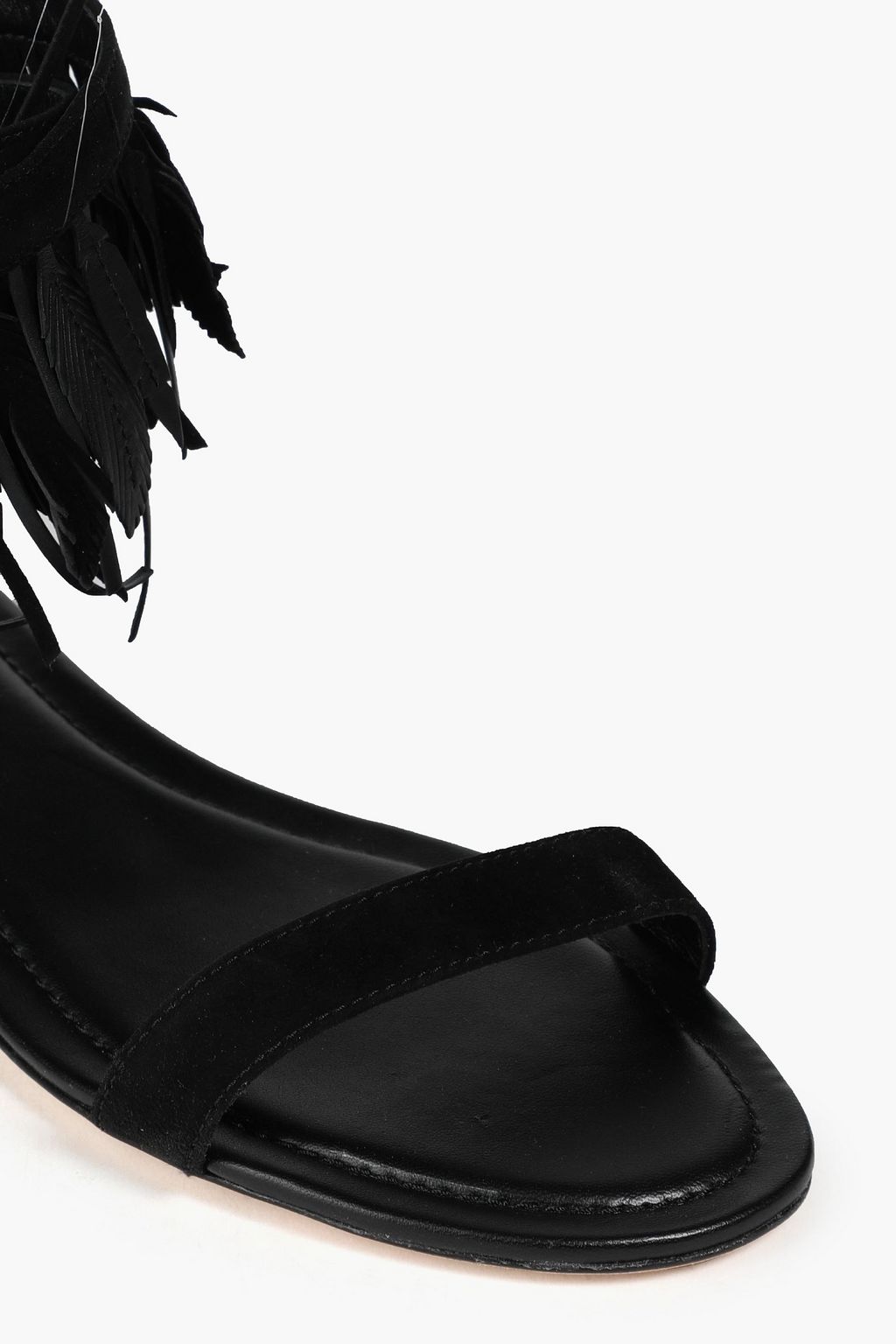 TOD'S صندل من الجلد السويدي مزين بأهداب