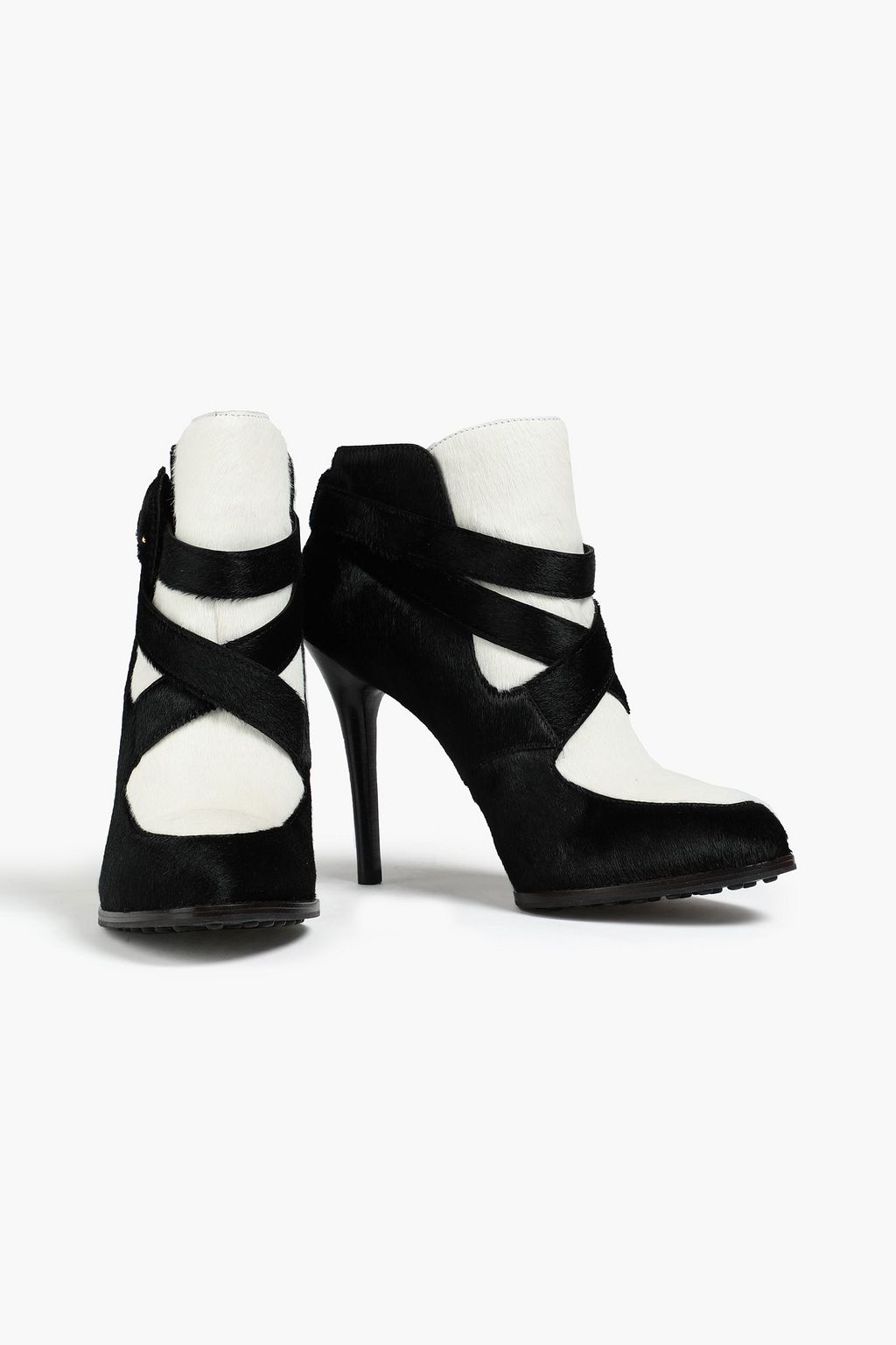 TOD'S Zweifarbige Ankle Boots aus Kalbshaar