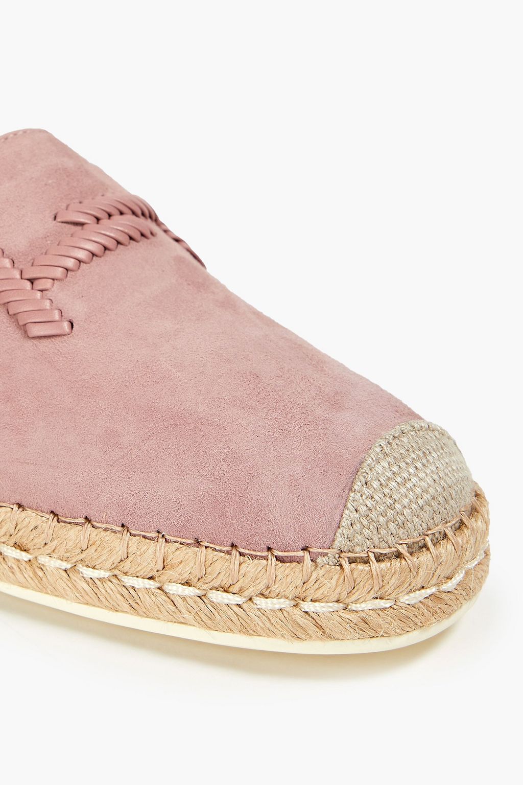 TOD'S Double T suede collapsible-heel espadrilles