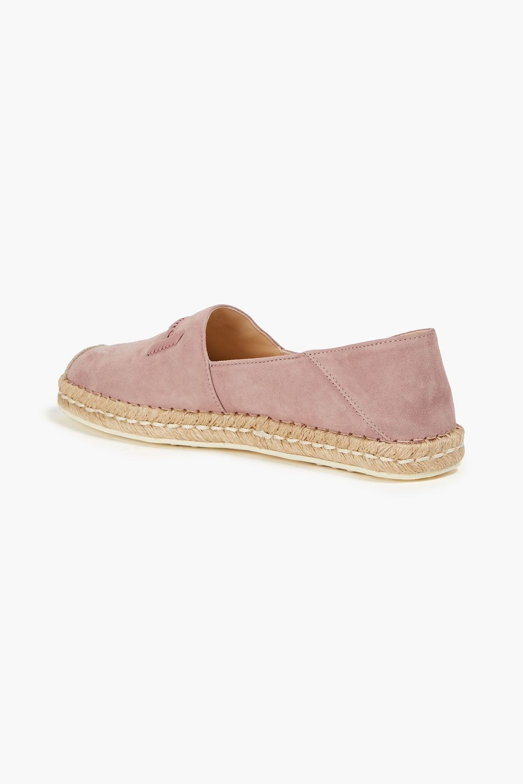 TOD'S Double T suede collapsible-heel espadrilles
