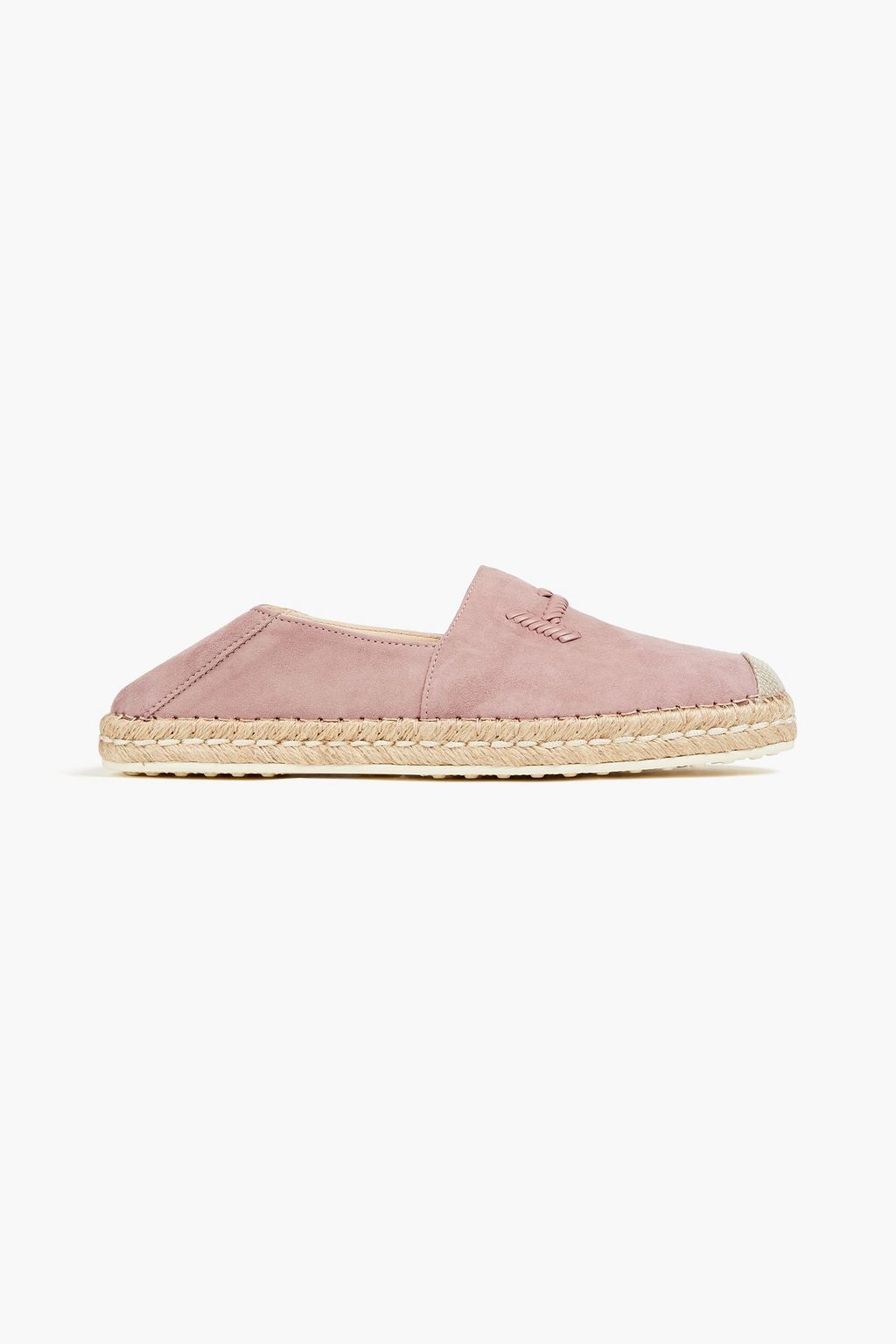 TOD'S Double T suede collapsible-heel espadrilles