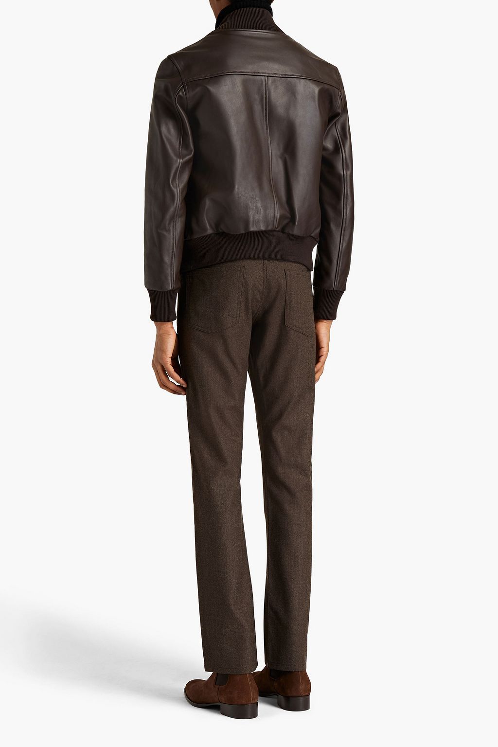 ZEGNA Slim-fit wool-blend flannel pants