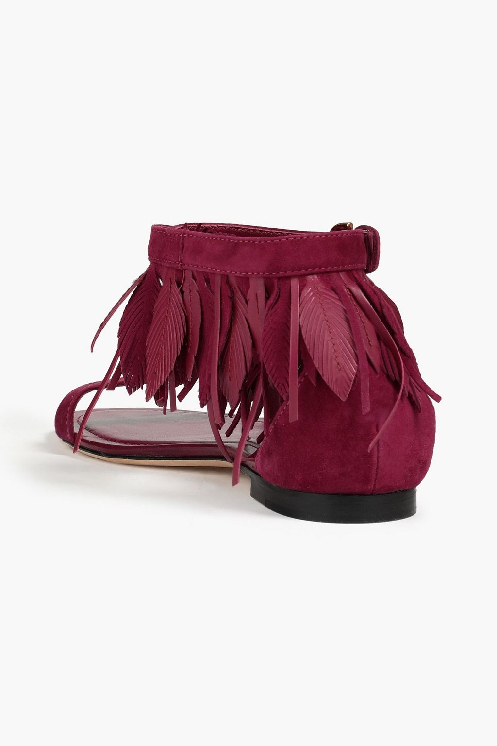 TOD'S صندل من الجلد السويدي مزين بأهداب