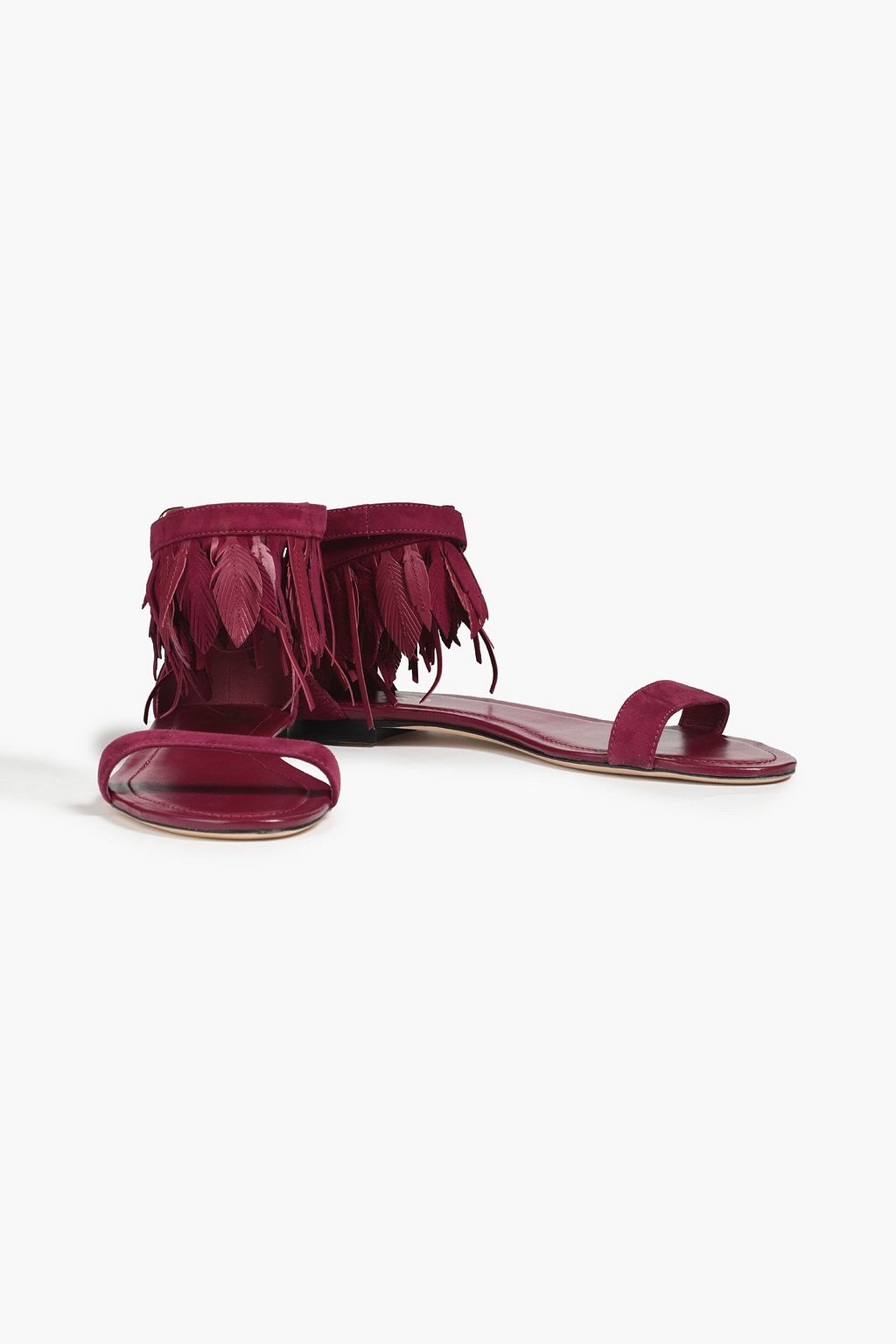 TOD'S صندل من الجلد السويدي مزين بأهداب