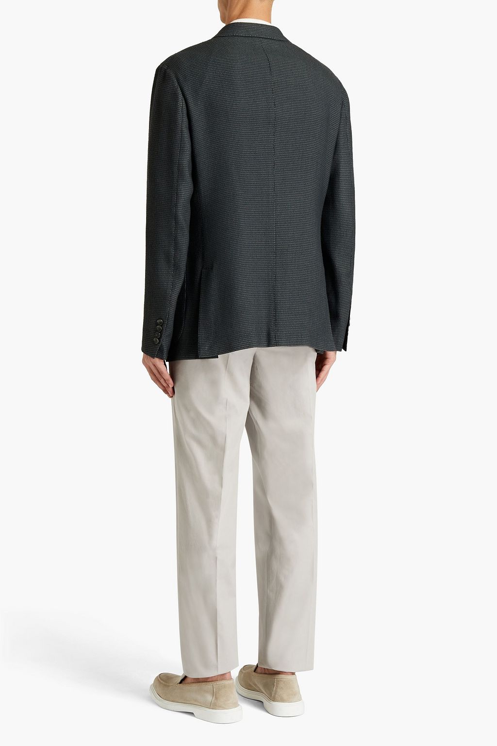 ZEGNA Wool and silk-blend jacquard blazer
