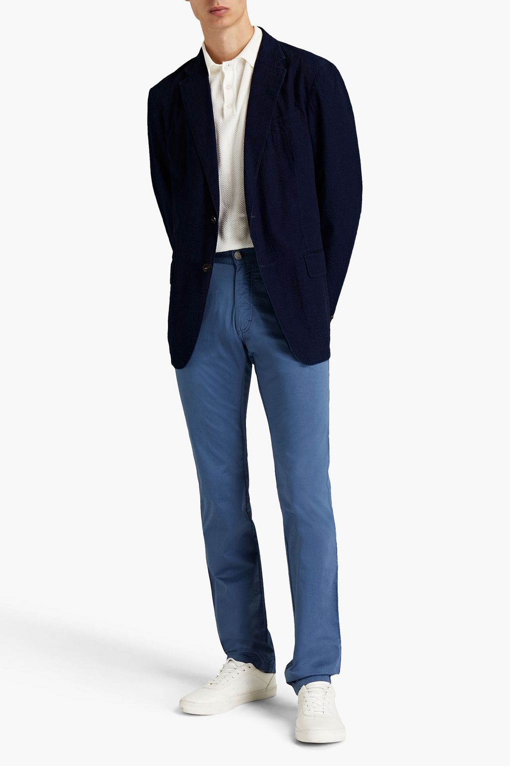 ZEGNA Cotton seersucker blazer