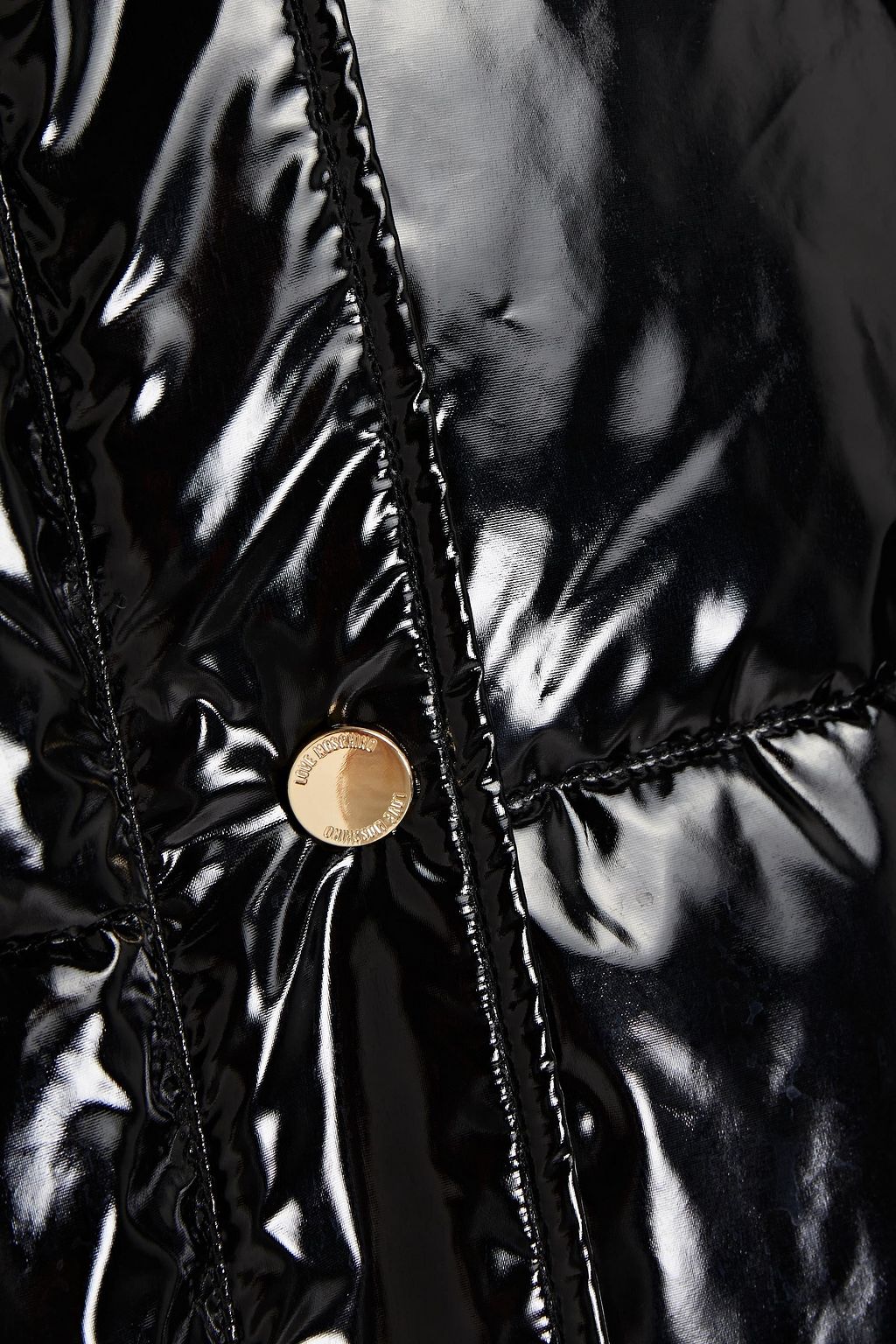 LOVE MOSCHINO Quilted glossed shell jacket