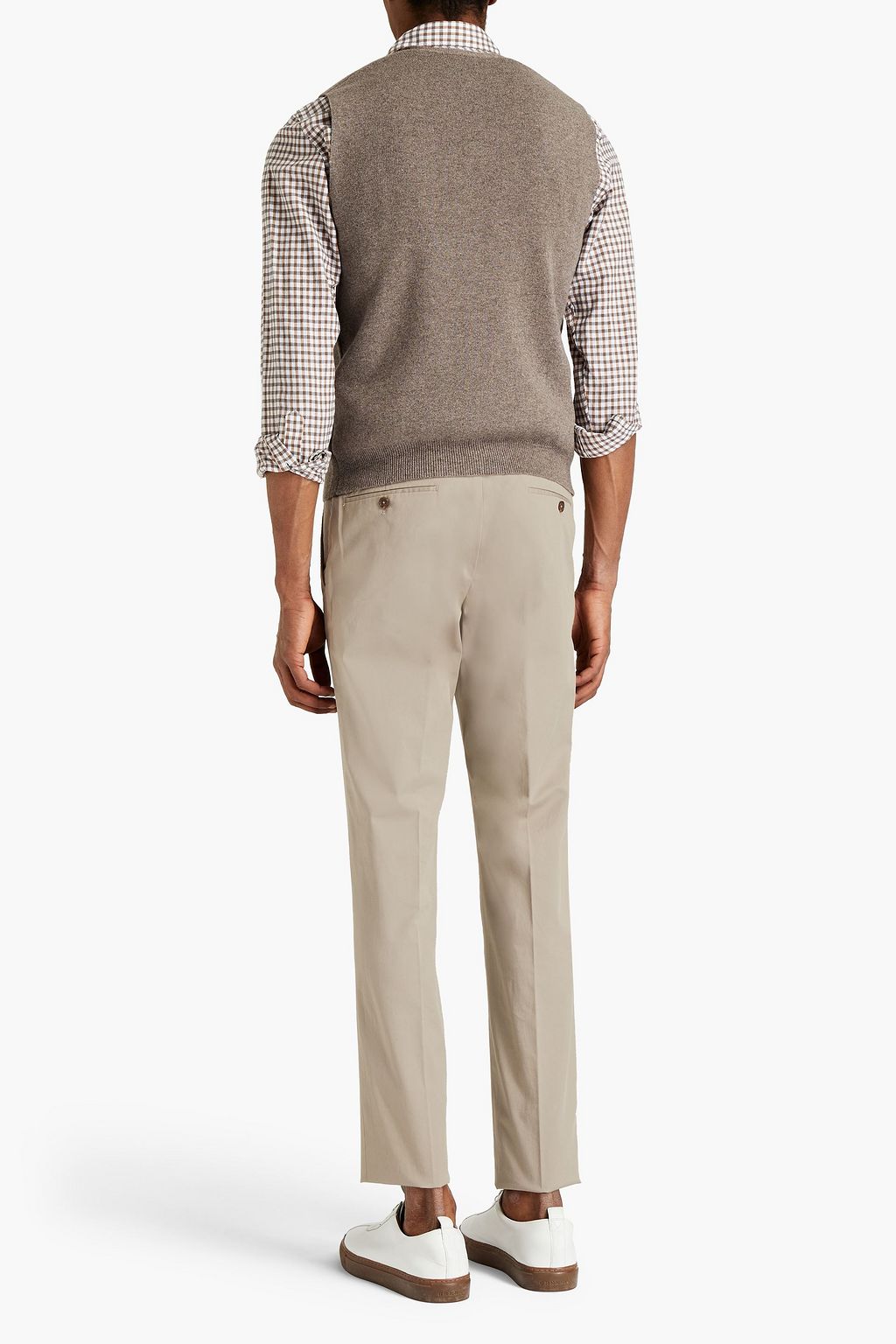 ZEGNA Slim-fit cotton-blend twill suit pants