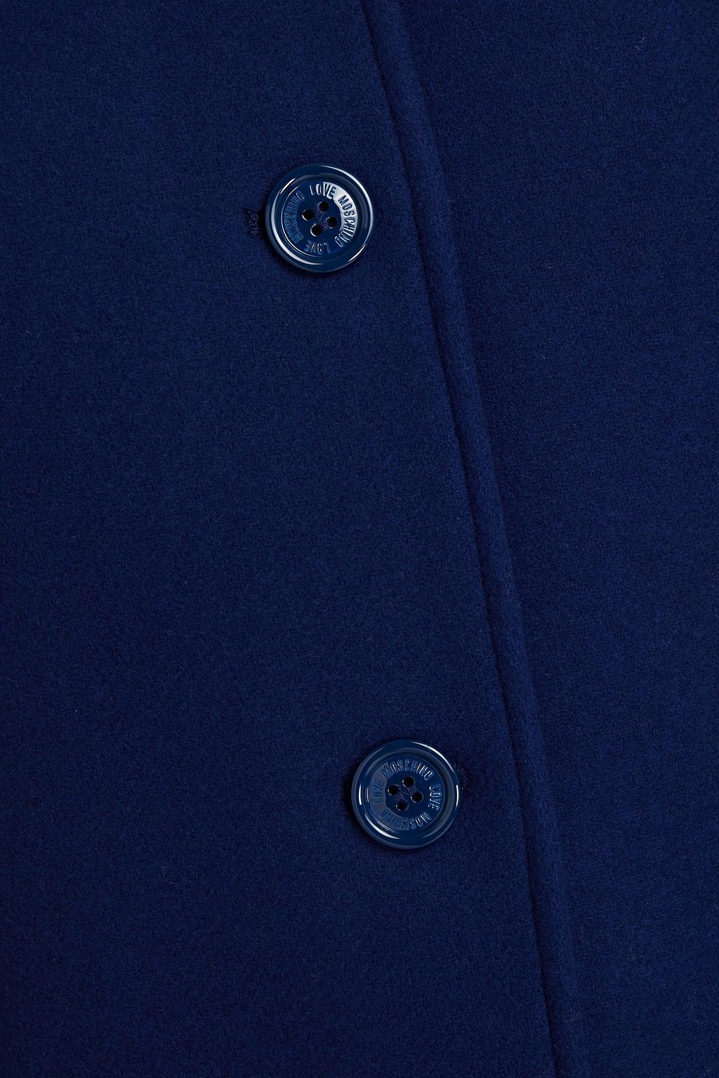 LOVE MOSCHINO Appliquéd wool-blend felt coat