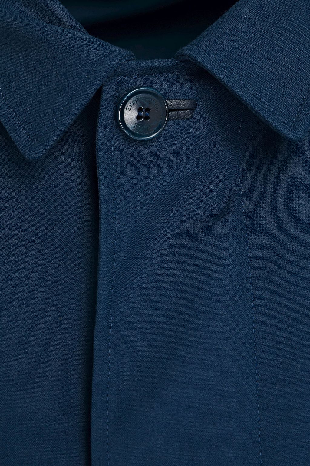 ZEGNA Leather-trimmed cotton-gabardine jacket