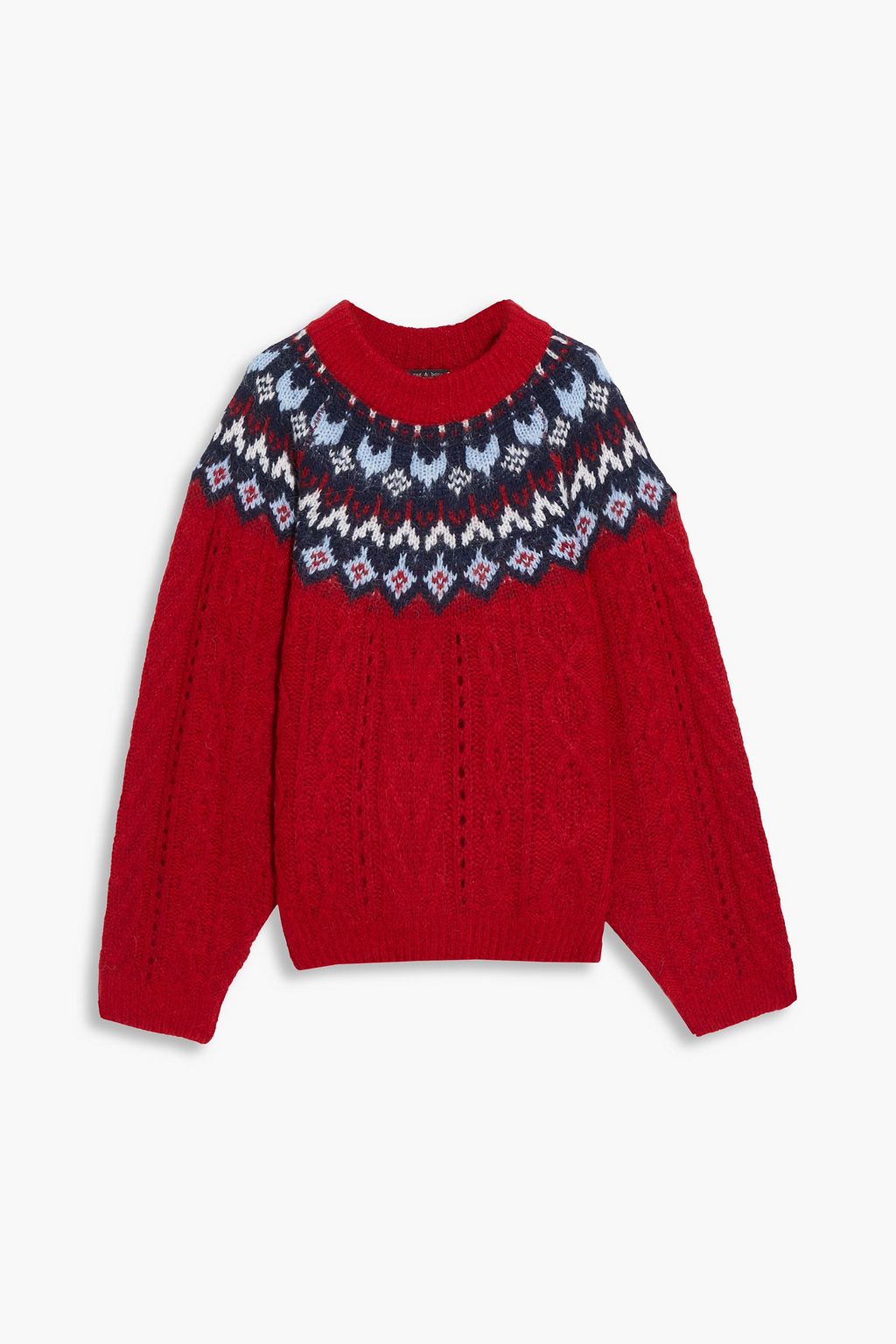 RAG u0026 BONE Willow Fair Isle cable-knit sweater | Sale up to 70% off | THE  OUTNET