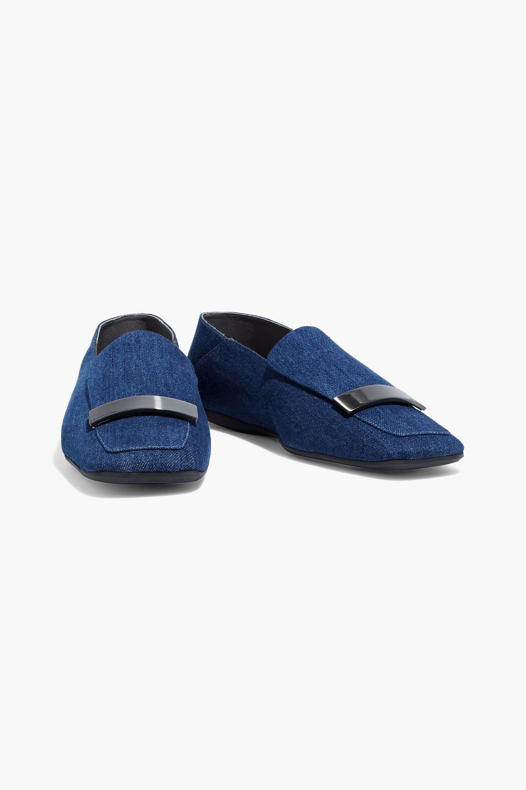 SERGIO ROSSI sr1 denim collapsible-heel loafers