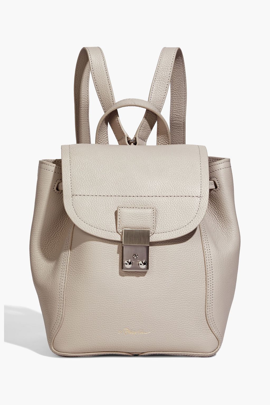 Ecru Pashli pebbled-leather backpack 