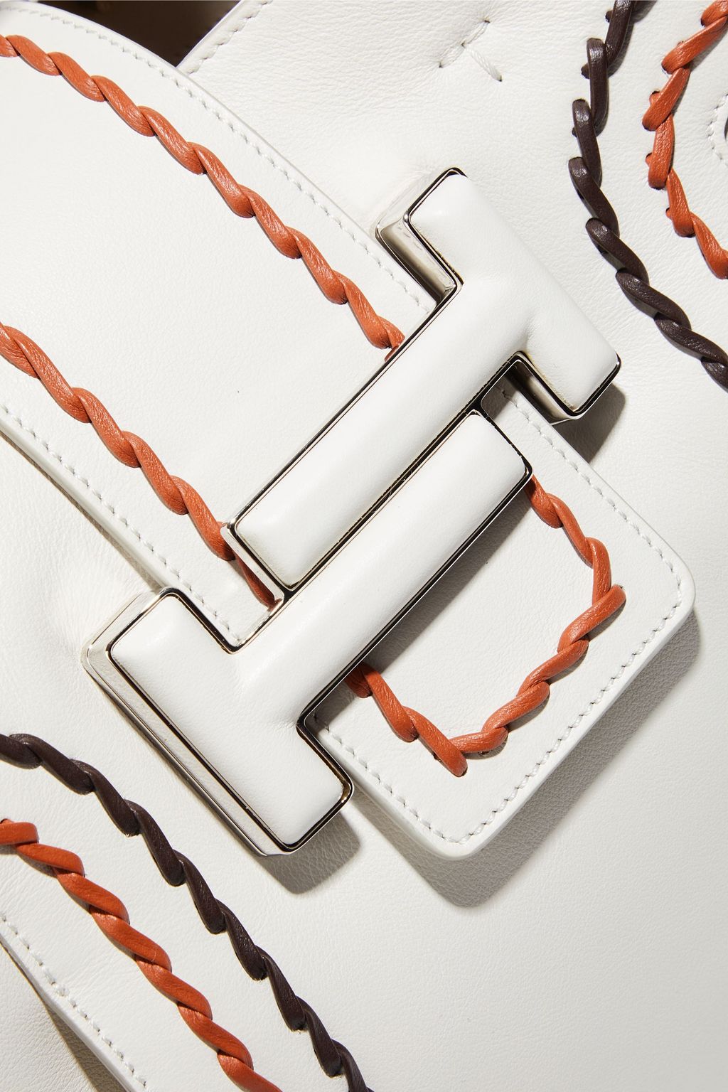 TOD'S Tote Bag aus Leder mit Kontrastnähten