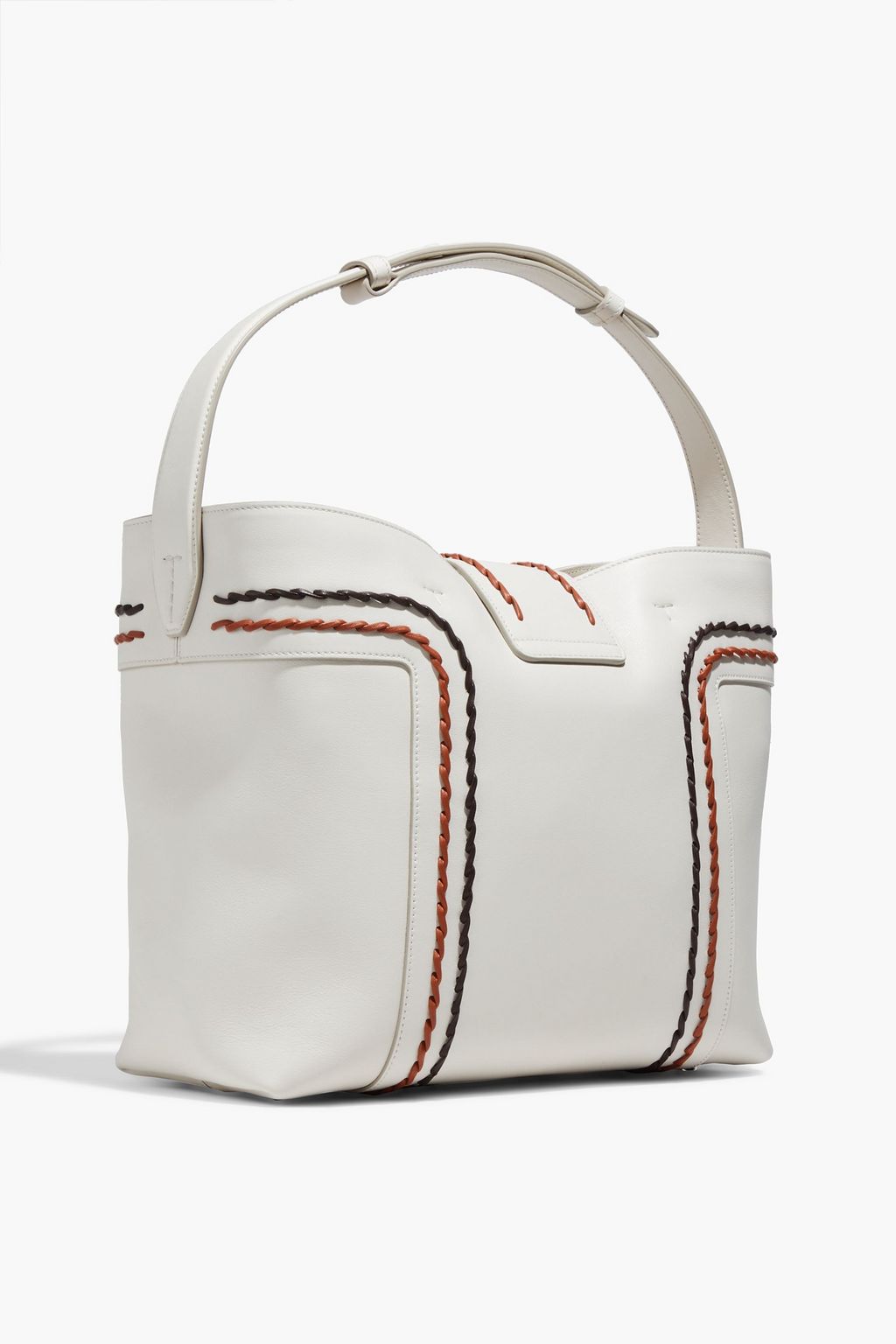 TOD'S Tote Bag aus Leder mit Kontrastnähten