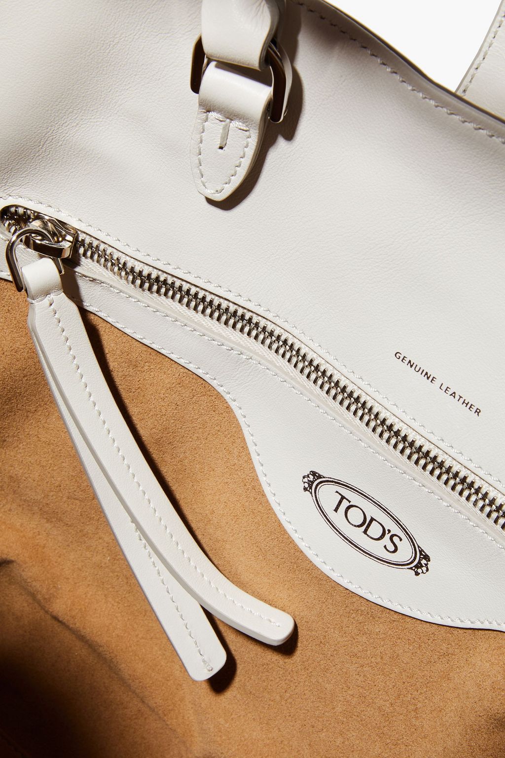 TOD'S Tote Bag aus Leder mit Kontrastnähten