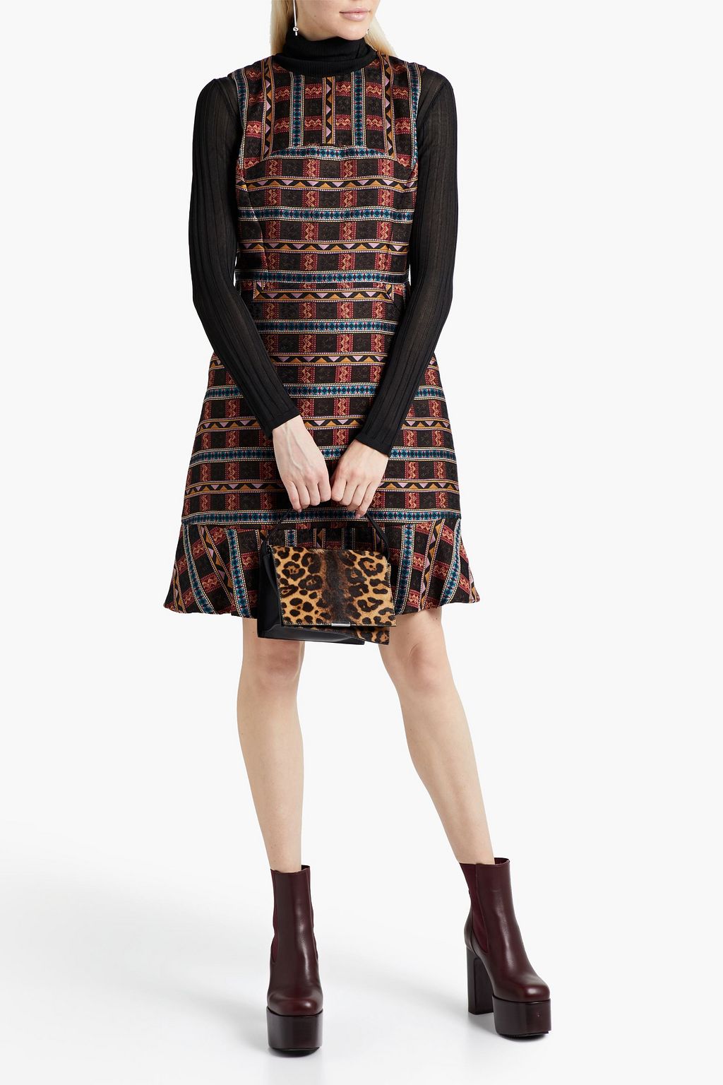 ETRO Jasper fluted jacquard mini dress