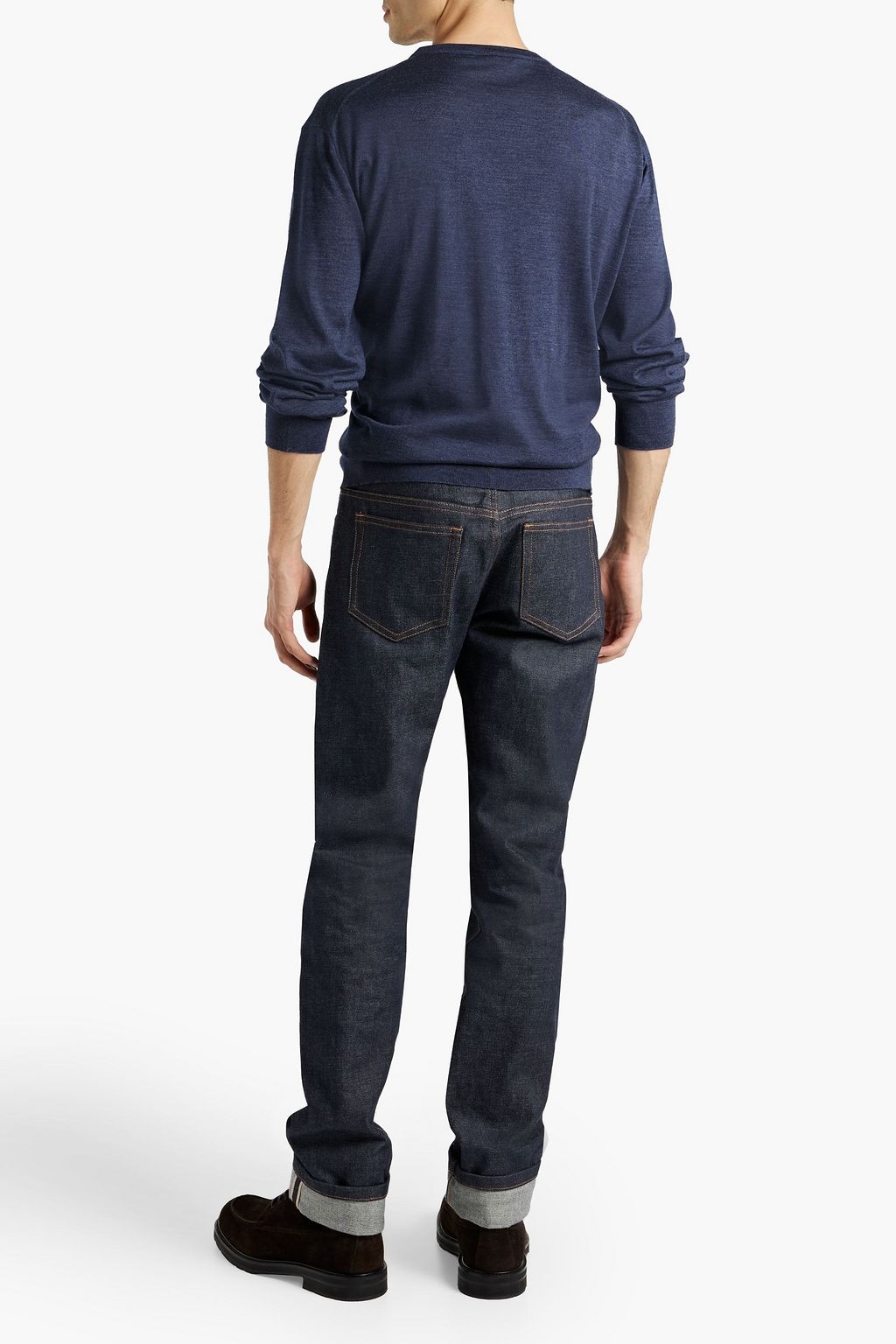 ZEGNA Mélange cashmere and silk-blend sweater