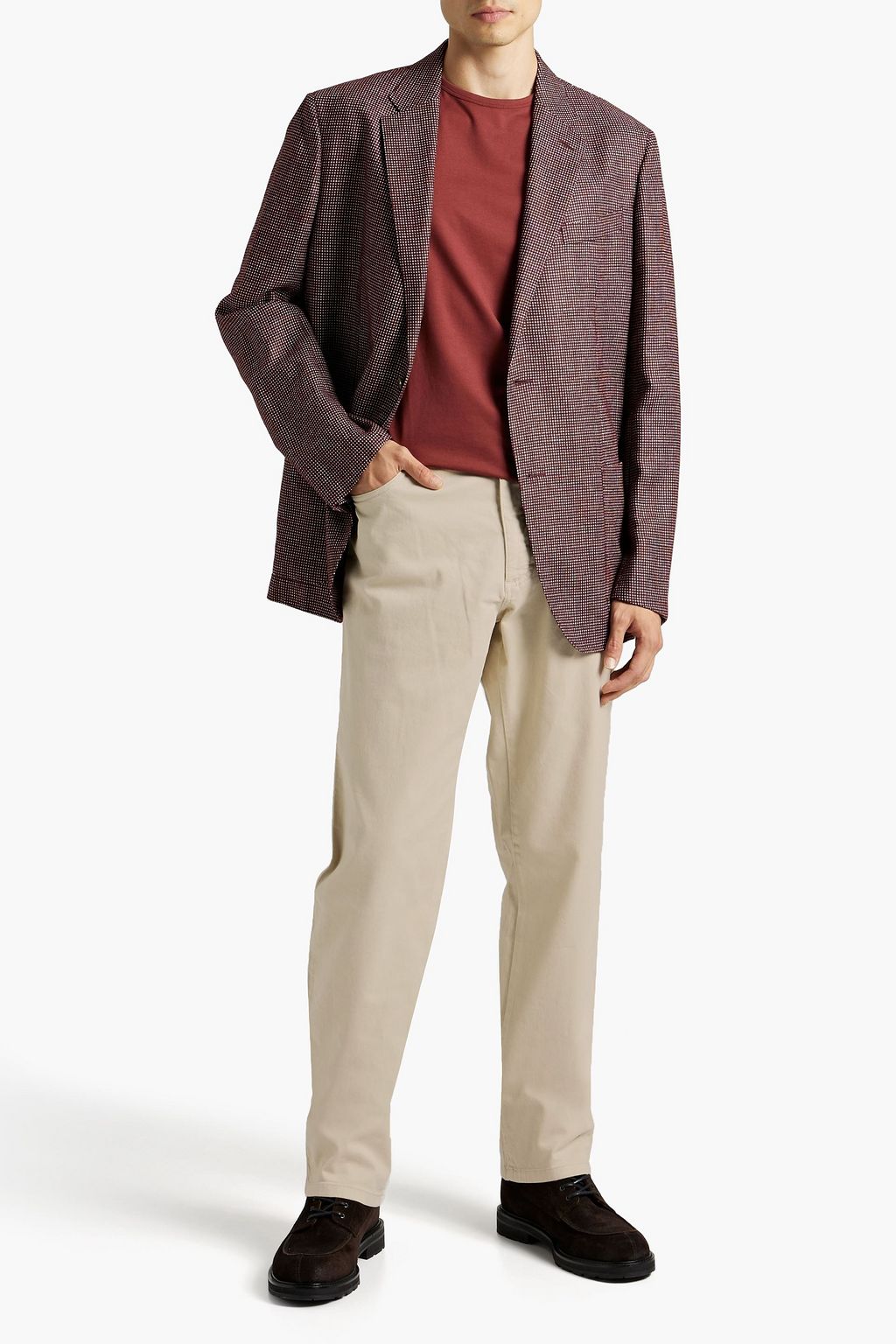 ZEGNA Stretch-cotton twill pants