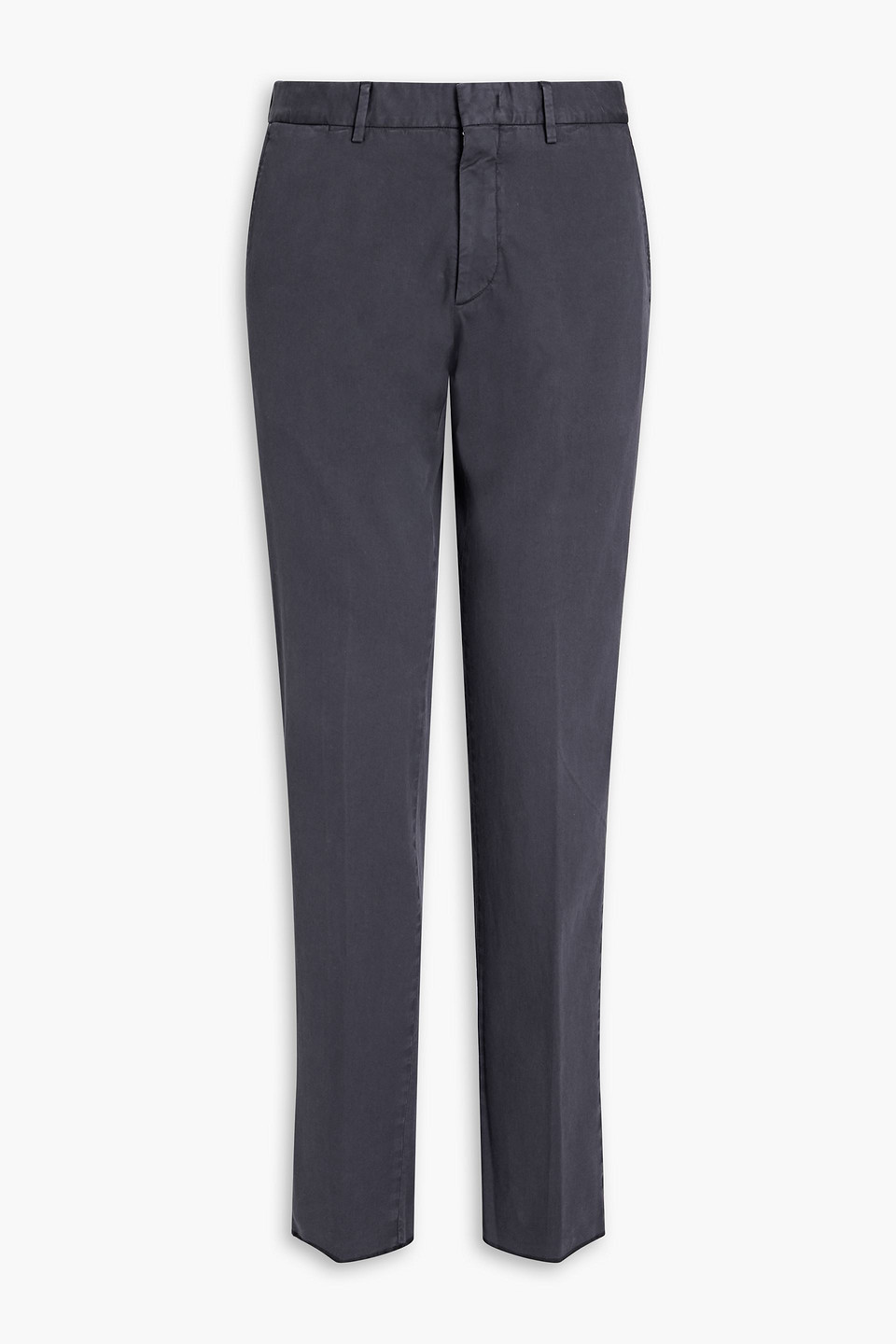 Cotton-blend twill suit pants