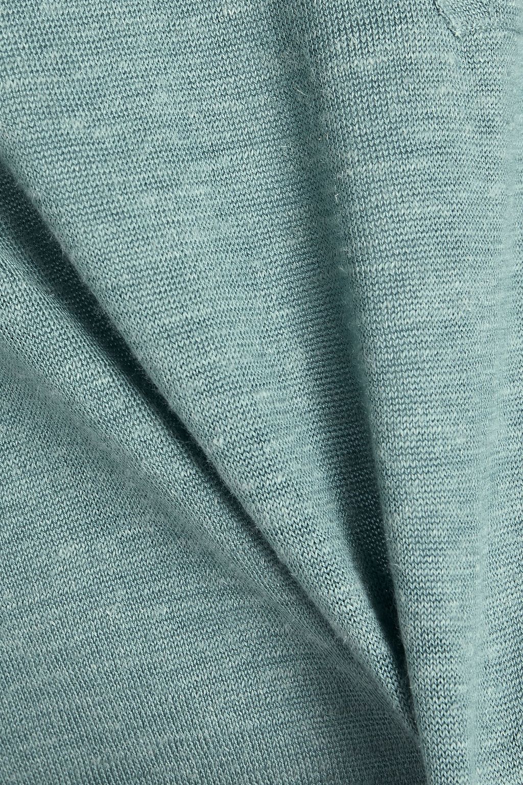 ZEGNA Mélange slub silk and linen-blend polo shirt