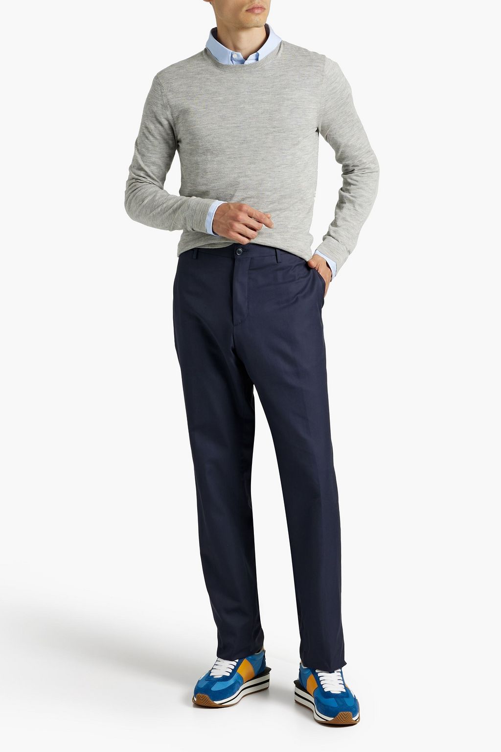 ZEGNA Tapered cotton-twill pants
