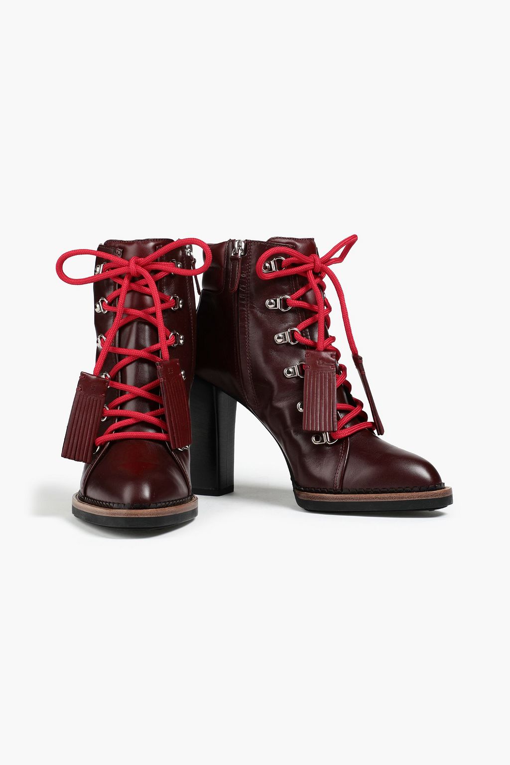 TOD'S Lace-up leather ankle boots