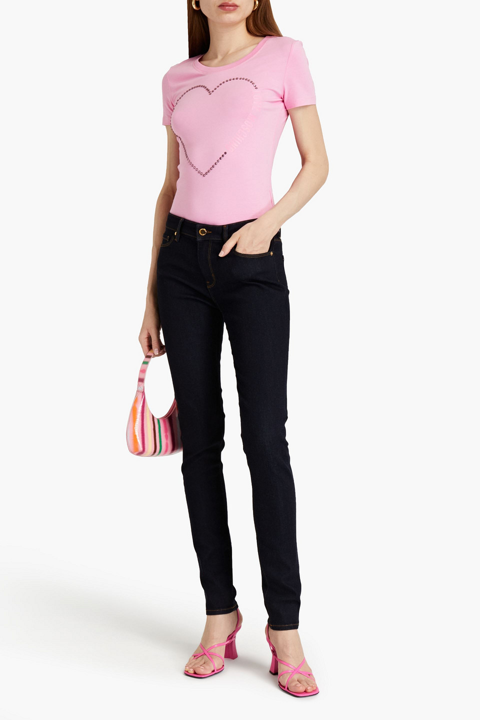 Love Moschino High-rise Skinny Jeans In Dark Denim