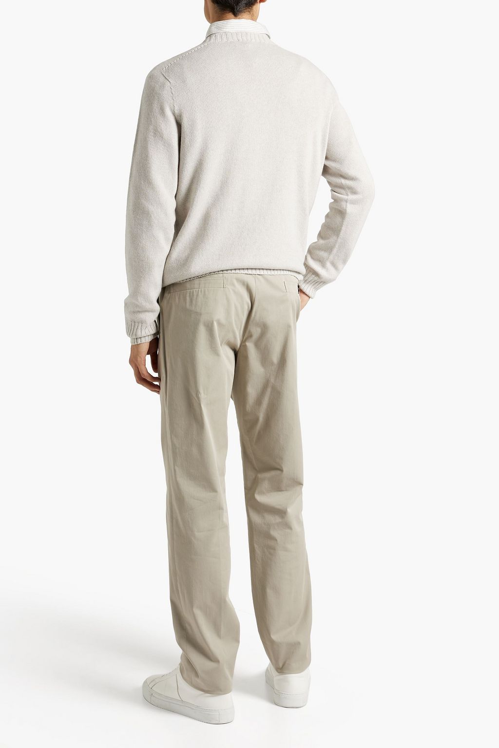 ZEGNA Slim-fit stretch-cotton twill pants