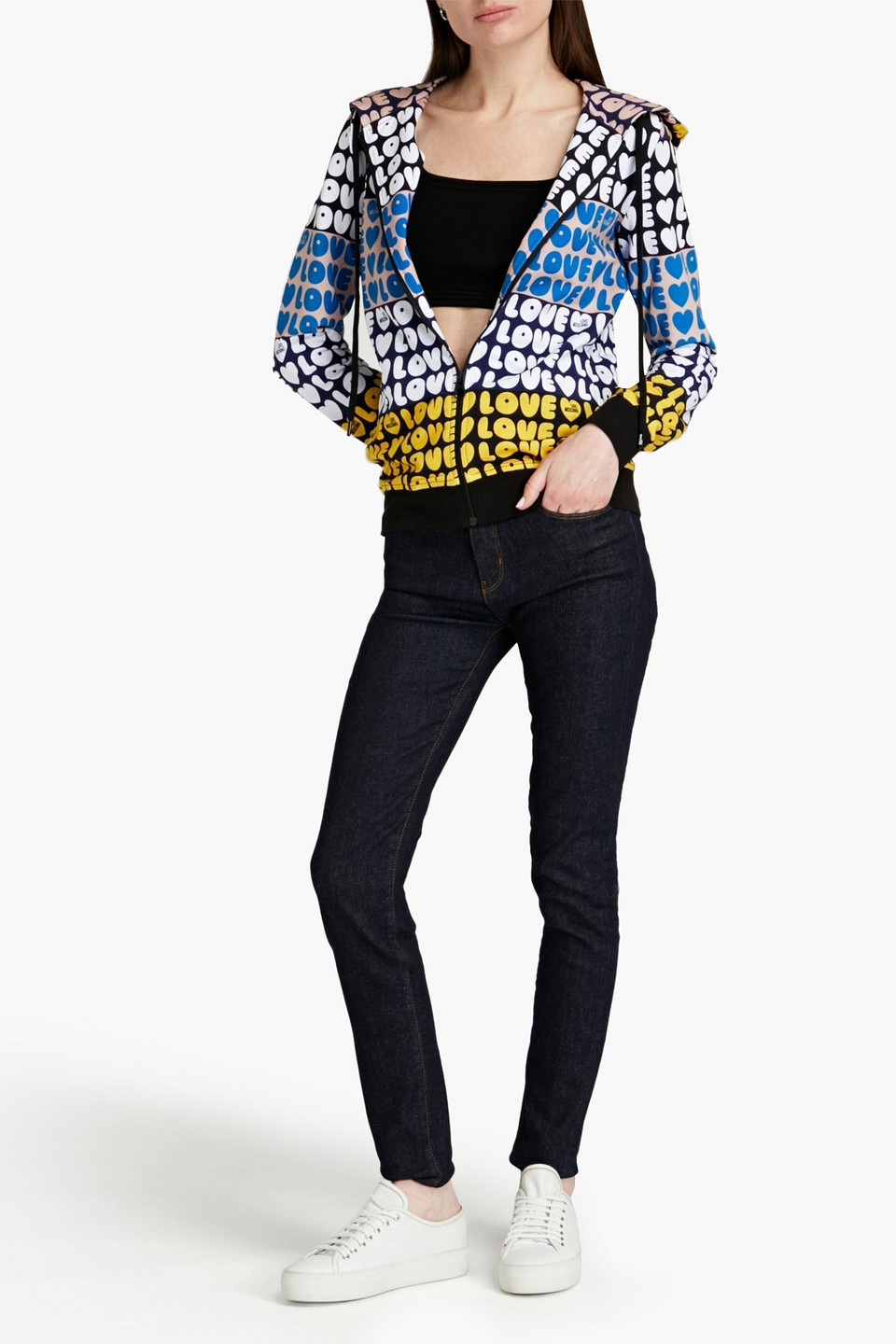 Love Moschino High-rise Skinny Jeans In Dark Denim