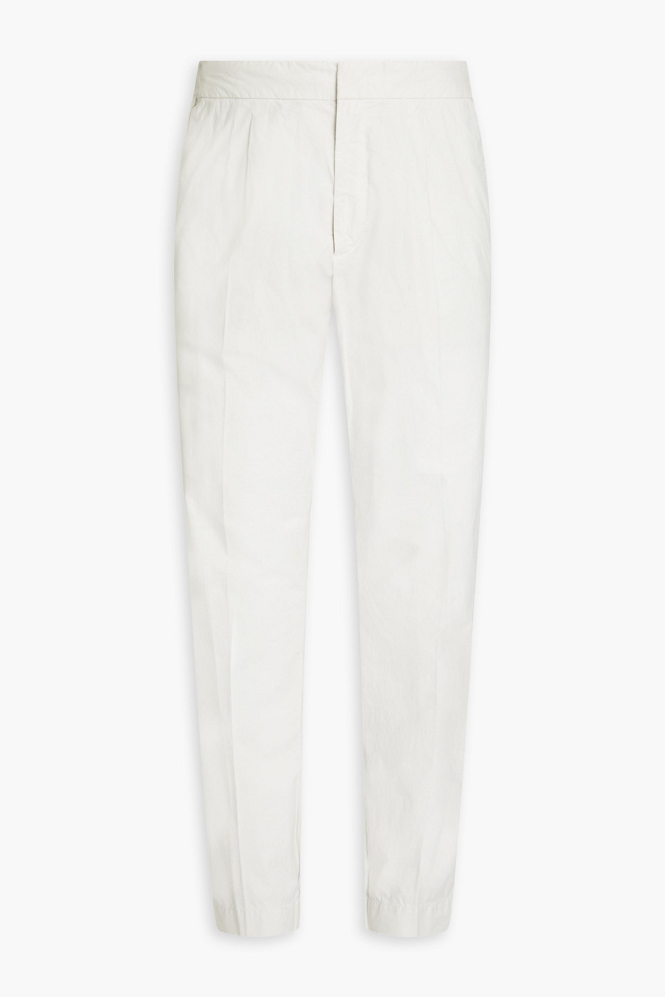Tapered stretch-cotton poplin pants