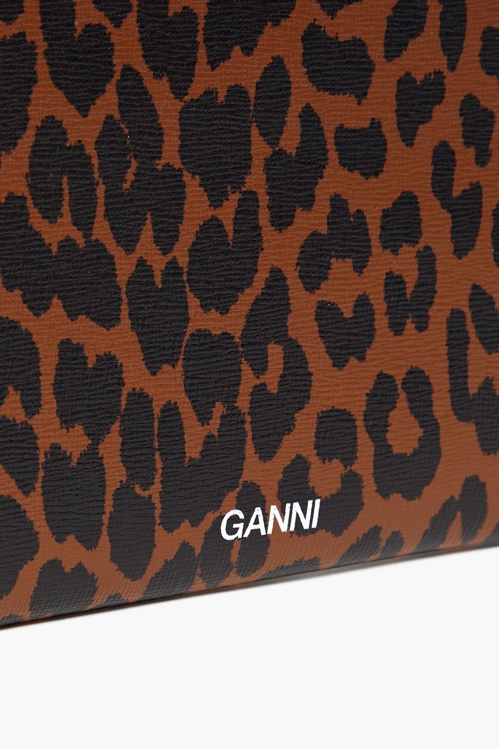 GANNI テクスチャードレザー ポーチ ポルカドット