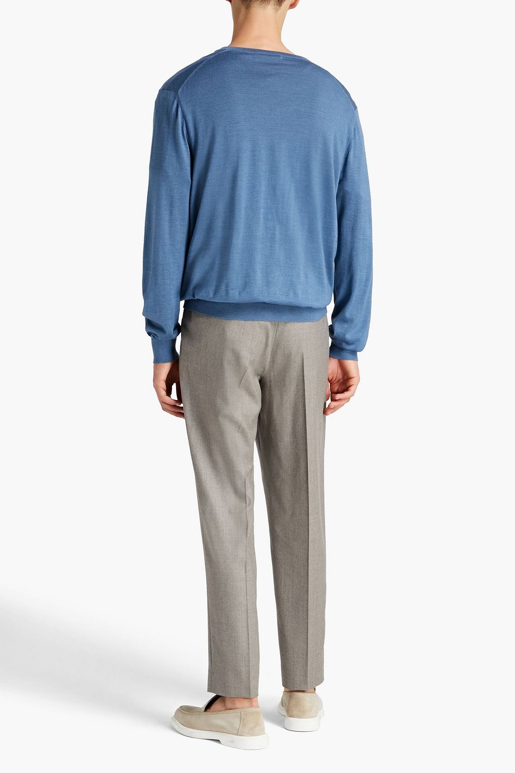 ZEGNA Mélange cashmere and silk-blend sweater