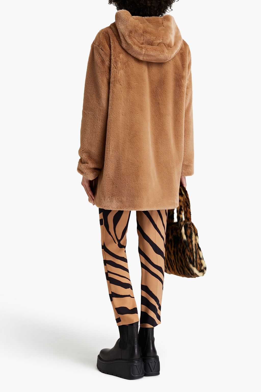LOVE MOSCHINO Faux fur hooded jacket