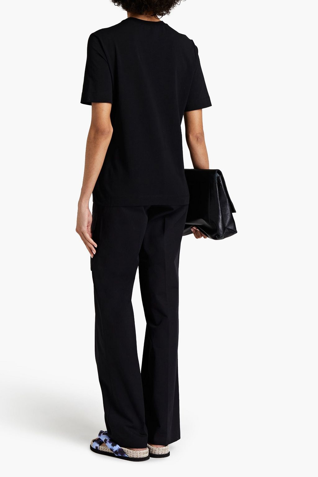 LOVE MOSCHINO Printed stretch-cotton jersey T-shirt