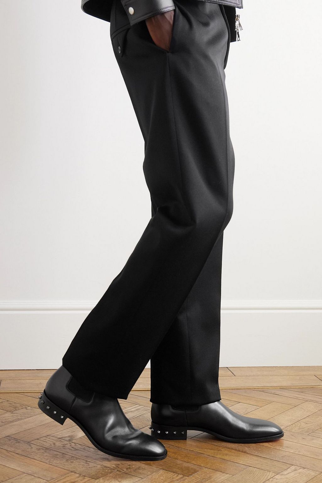 CHRISTIAN LOUBOUTIN Samson studded leather Chelsea boots