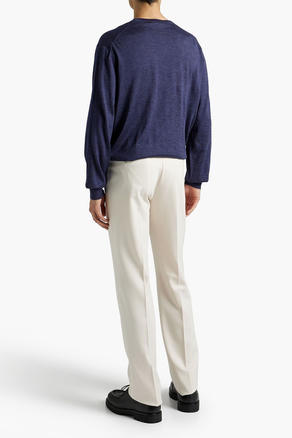 ZEGNA Mélange cashmere and silk-blend sweater