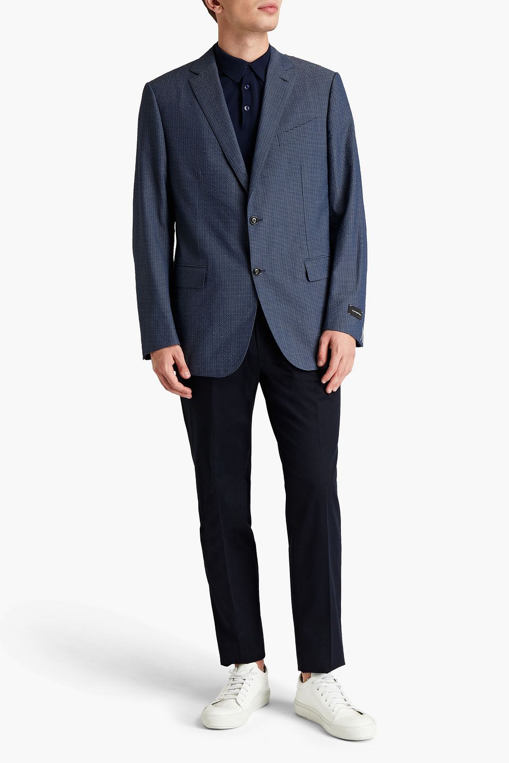ZEGNA Wool and silk-blend seersucker blazer