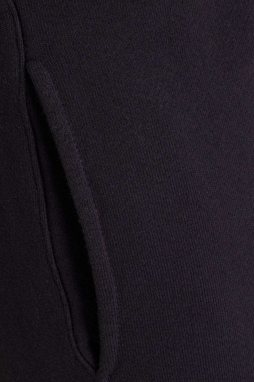 MONROW Cropped French cotton-terry track pants
