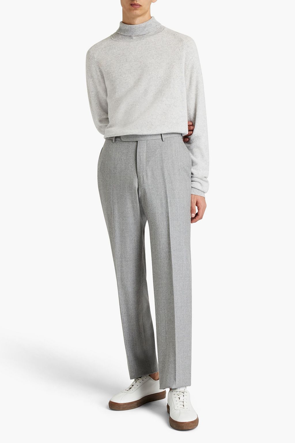 ZEGNA Mélange cashmere turtleneck sweater