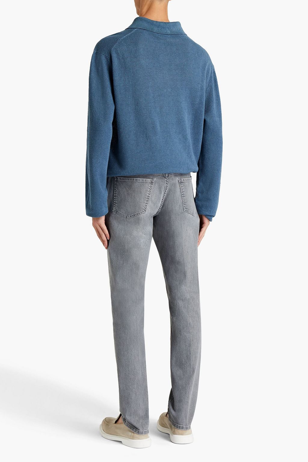 ZEGNA Linen polo sweater